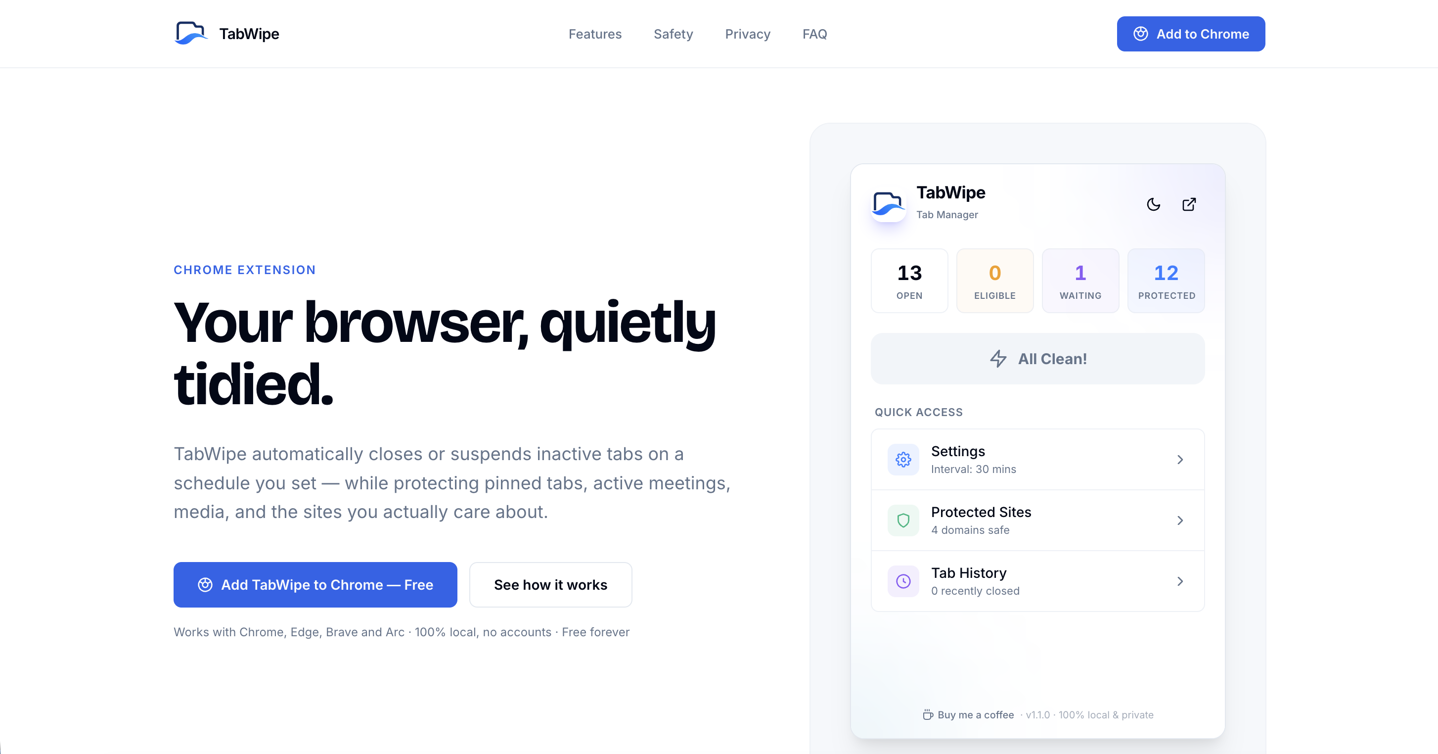 TabWipe preview
